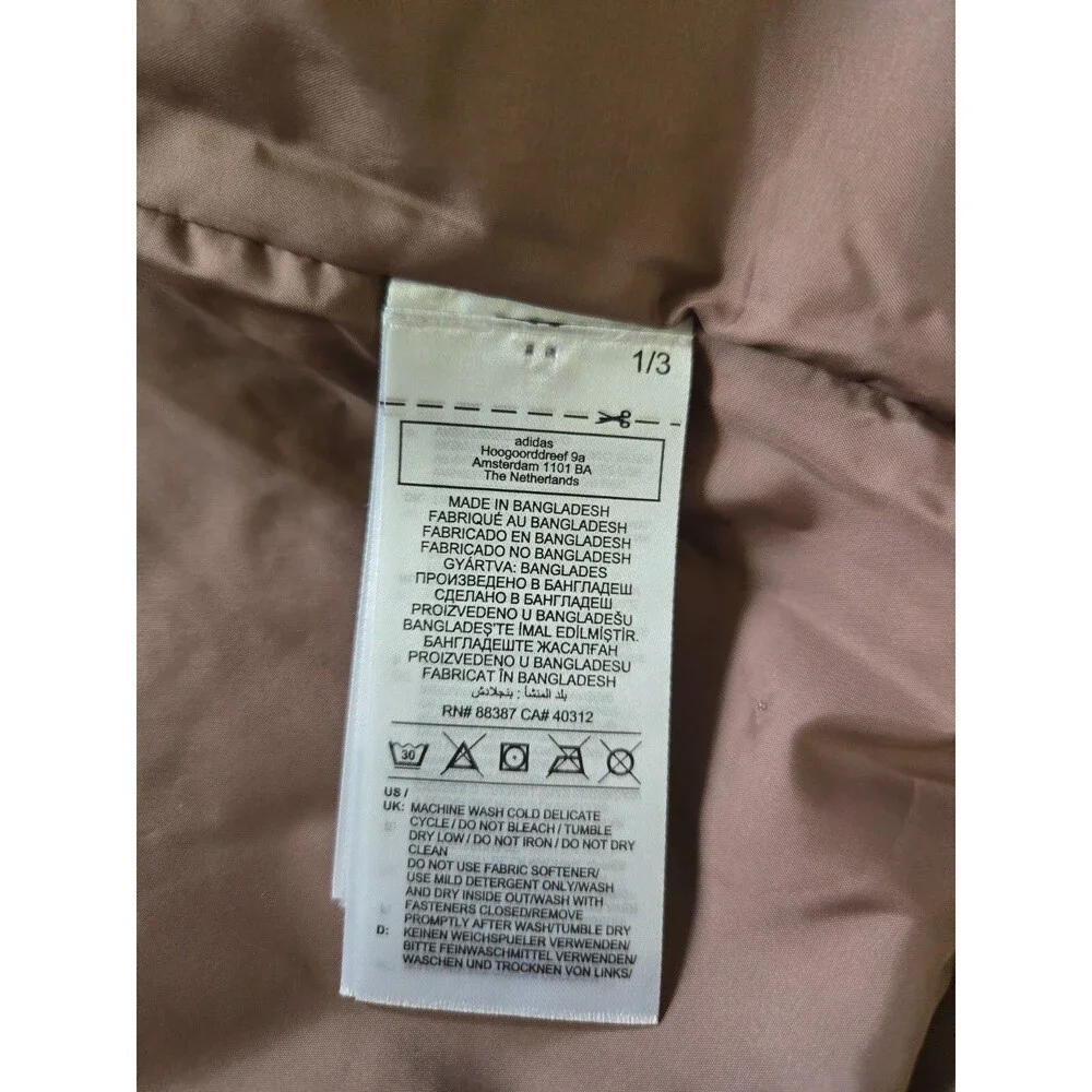 Adidas HG8701 Itavic 3-Stripes Lite Shirt Jacket Mauve Size Small